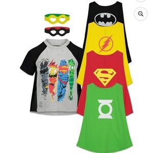 DC Comics Justice League Superheroes 7 Piece Outfit Set / Halloween costume